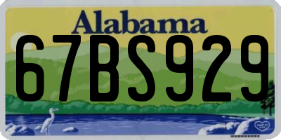 AL license plate 67BS929
