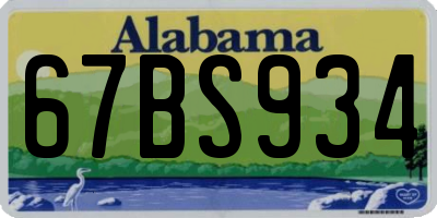 AL license plate 67BS934