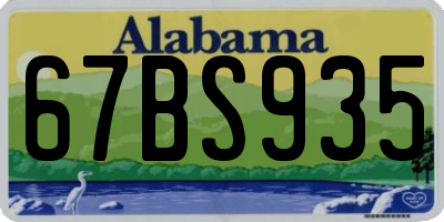 AL license plate 67BS935