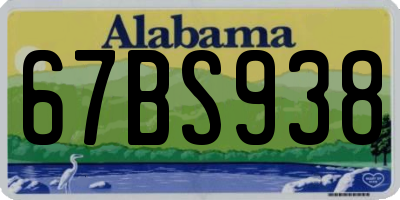 AL license plate 67BS938