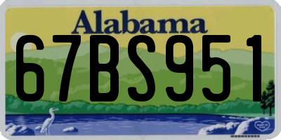 AL license plate 67BS951