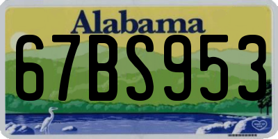AL license plate 67BS953