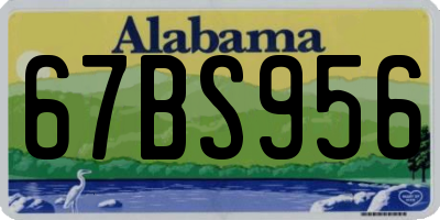AL license plate 67BS956