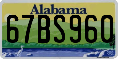 AL license plate 67BS960