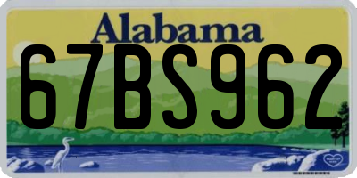 AL license plate 67BS962