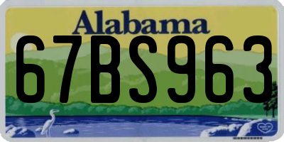 AL license plate 67BS963