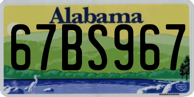 AL license plate 67BS967