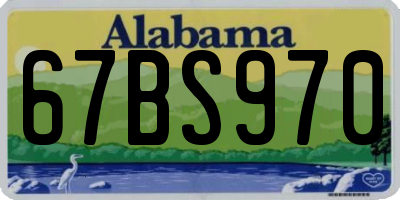 AL license plate 67BS970