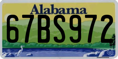 AL license plate 67BS972
