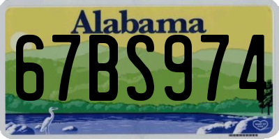 AL license plate 67BS974