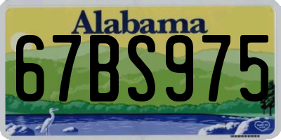 AL license plate 67BS975
