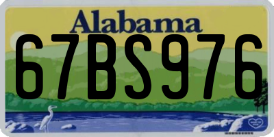 AL license plate 67BS976