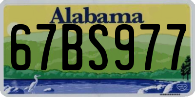 AL license plate 67BS977