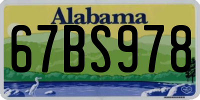 AL license plate 67BS978