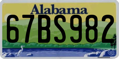 AL license plate 67BS982