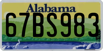 AL license plate 67BS983