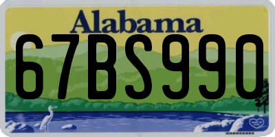 AL license plate 67BS990