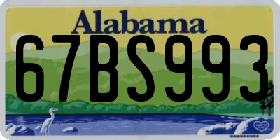 AL license plate 67BS993