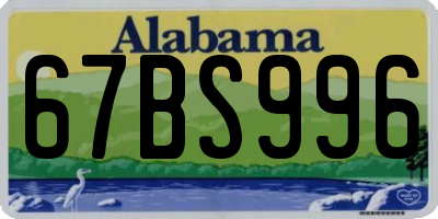 AL license plate 67BS996