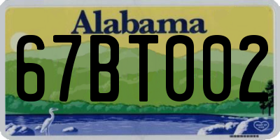 AL license plate 67BT002