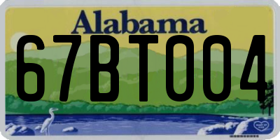 AL license plate 67BT004