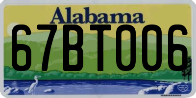 AL license plate 67BT006