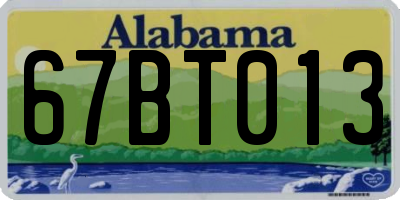 AL license plate 67BT013
