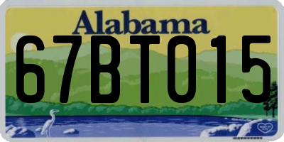 AL license plate 67BT015