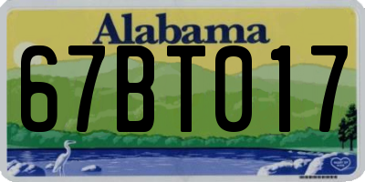 AL license plate 67BT017