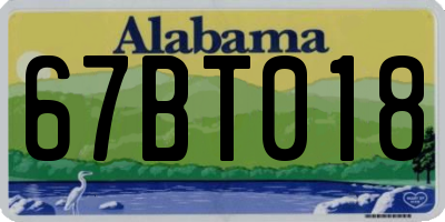 AL license plate 67BT018