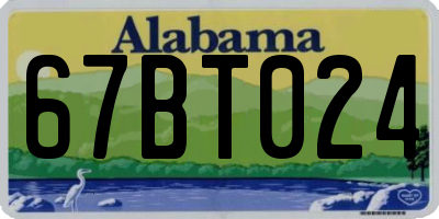 AL license plate 67BT024