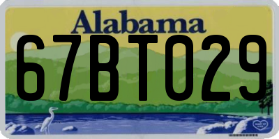 AL license plate 67BT029