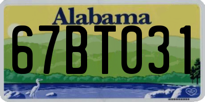 AL license plate 67BT031