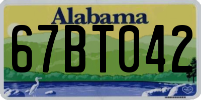 AL license plate 67BT042