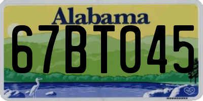 AL license plate 67BT045
