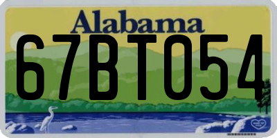 AL license plate 67BT054