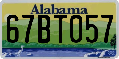 AL license plate 67BT057