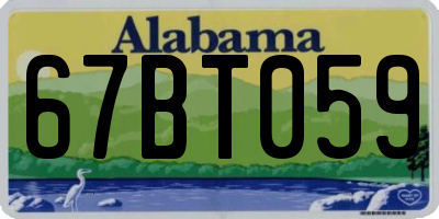AL license plate 67BT059