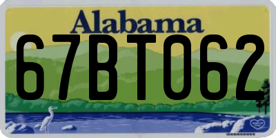 AL license plate 67BT062