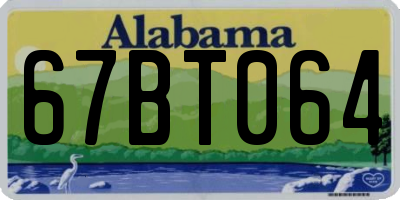 AL license plate 67BT064
