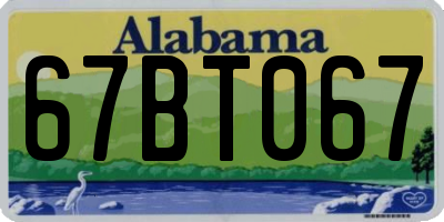 AL license plate 67BT067