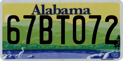 AL license plate 67BT072