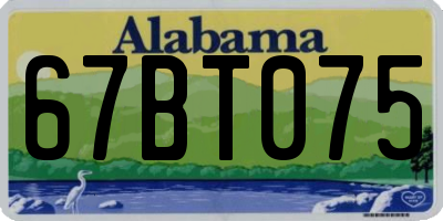 AL license plate 67BT075