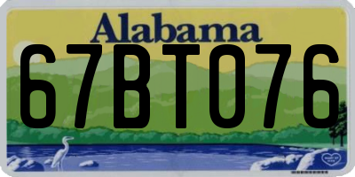 AL license plate 67BT076