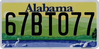 AL license plate 67BT077