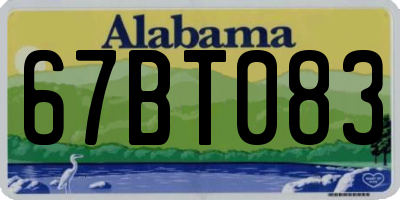 AL license plate 67BT083