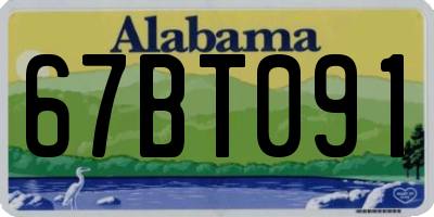 AL license plate 67BT091