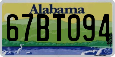 AL license plate 67BT094