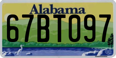 AL license plate 67BT097