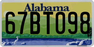 AL license plate 67BT098